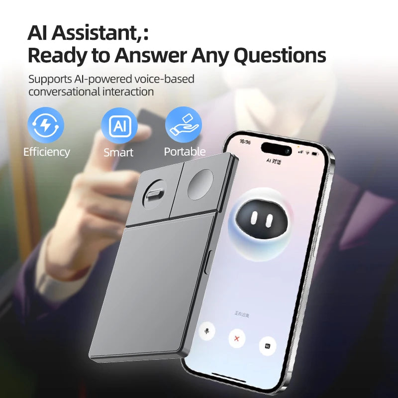 AI-Driven 64GB Voice Recorder with Real-Time Transcription