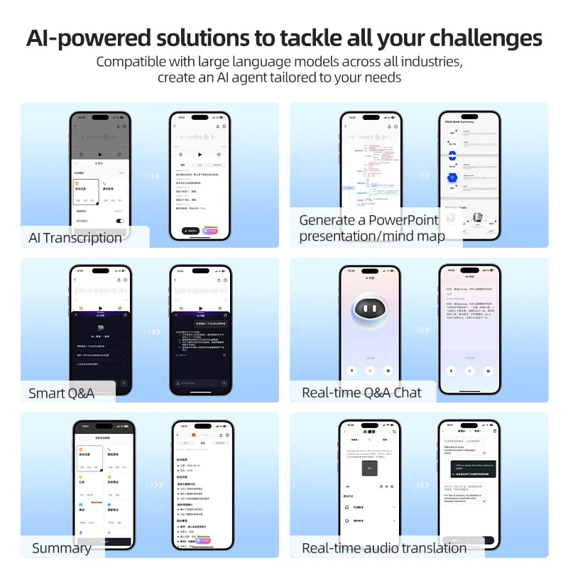 AI-Driven 64GB Voice Recorder with Real-Time Transcription